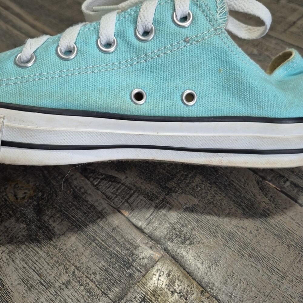 Converse All Star Low Top Sneakers Unisex Mens 8 Womens 10 Light Blue Shoes - Picture 15 of 16